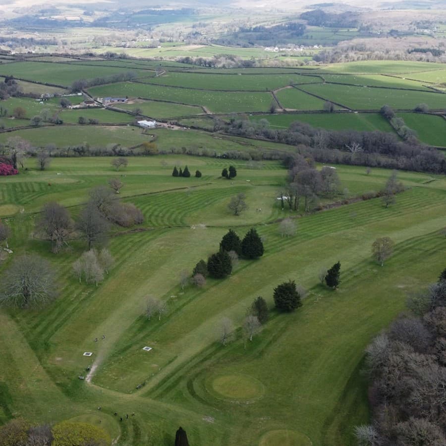 Aerial view of the Welbeck Manor golf course